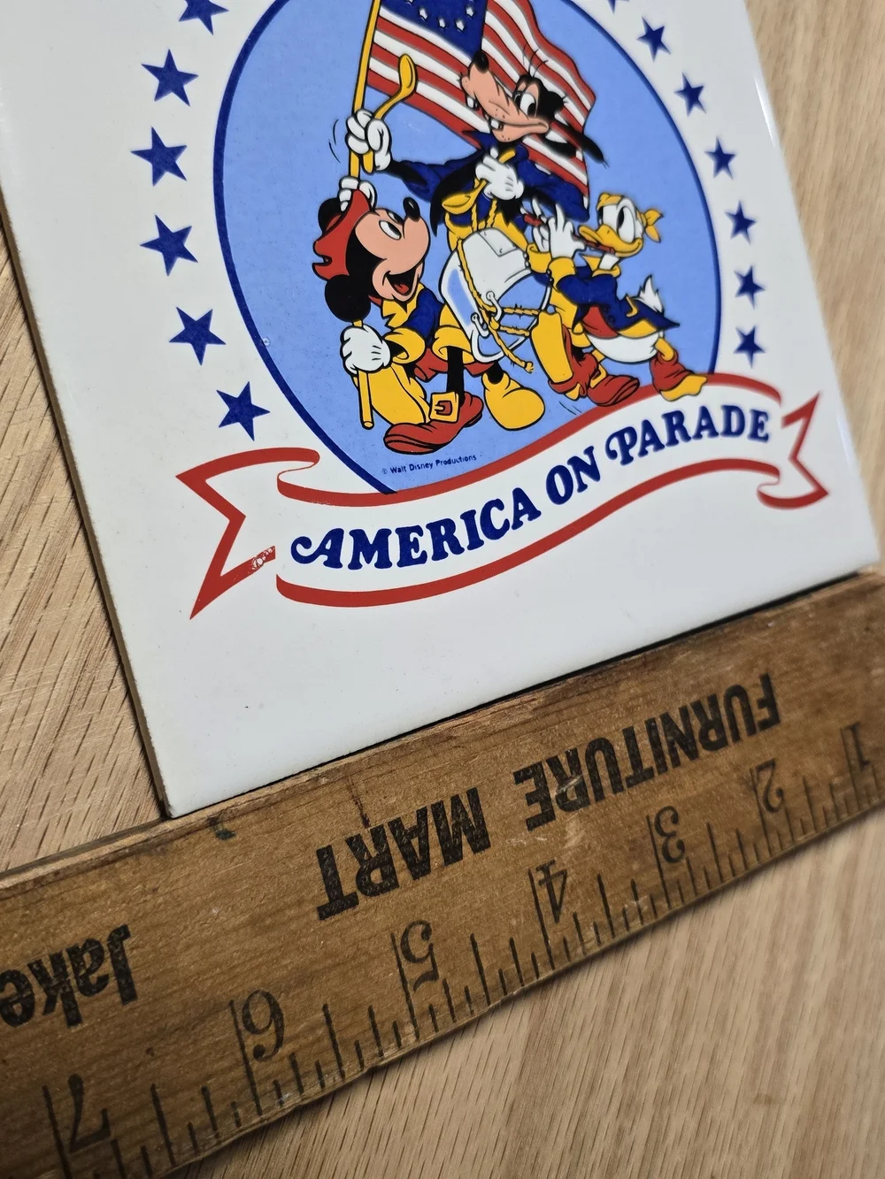 America on Parade Decorative Ceramic Tile - Patriotic Red, White & Blue